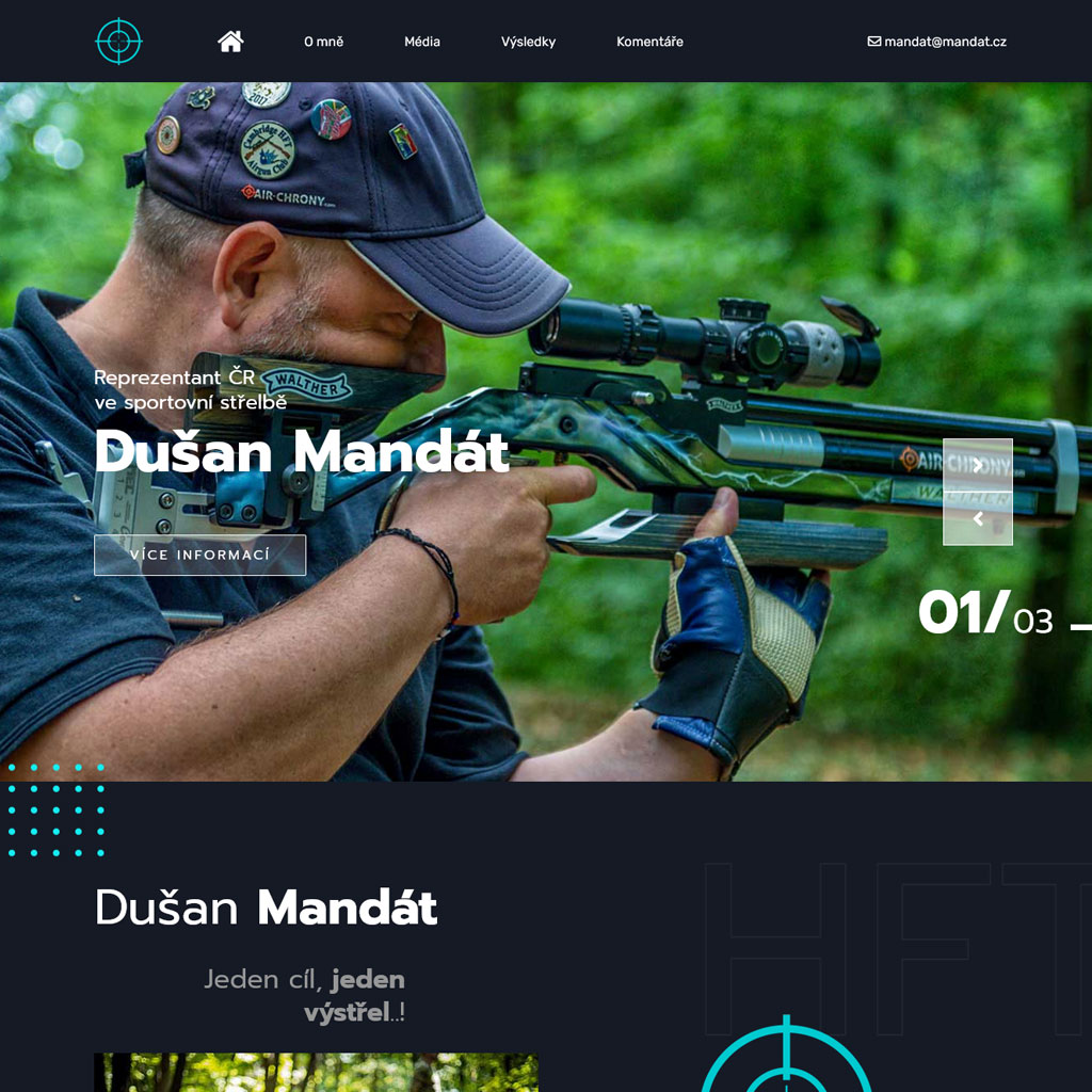 Oficiální web stránky pro Dušana Mandáta