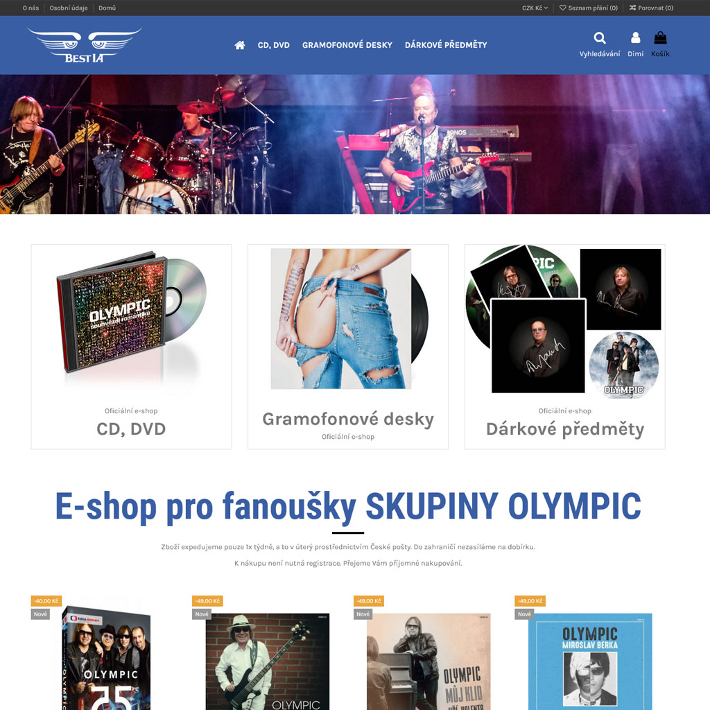 E-shop pro fanoušky SKUPINY OLYMPIC